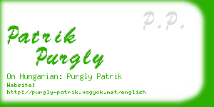 patrik purgly business card